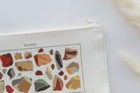 محفظة قماشية بتصميم احجار (بني)