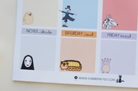 مخطط أسبوعي بتصميم Studio Ghibli