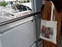 توت باق Tote bag من القطن بتصميم سجاد شرقي