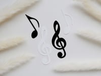 مجموعة من 4 ملصقات بتصميم سنفونيات موسيقية (أسود/أ...