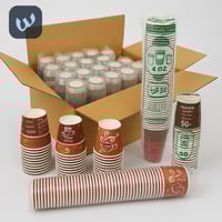 كرتون أكواب ورقية 4 أونص بالجملة