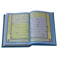 مصحف ملون - مع تفسير كلمات و التقسيم الموضوعي للأي...