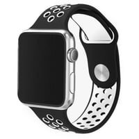 سير سوار ساعة ابل اسود ابيض Apple Watch Band 38mm