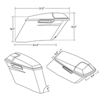 سدل باقز CVO مع فتحات سبيكر 5*7 اقفال كروم لدراجات...