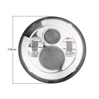 مصباح امامي ليد كروم / اسود ثنائي العدسات لدراجات...