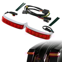 ليد سدل باق كروم / اسود اضائة احمر او سموك لدراجات...