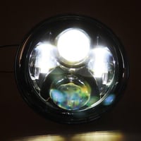 مصباح امامي ليد اسود ثنائي العدسات لدراجات هارلي س...