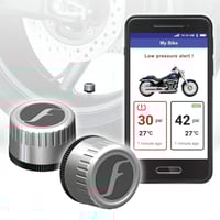 حساس هواء الاطارات من FOBO اسود / رصاصي للراجات ال...