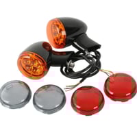 إشارات انعطاف كروم اسود خلفية عدسة متنوعه لدراجات...