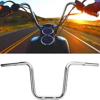 هاندل بار كروم اسود 12 انش رايزر 1.25 عرض 1.25 انش...