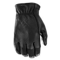 Highway 21 قفازات جلد غزال فاخر لوي لون اسود