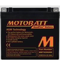 بطارية MBTX20UHD Motobatt 12V AGM لدراجات هارلى سو...