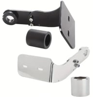 قاعدة لوحة باللون الأسود/الكروم للدراجات هارلي سوف...