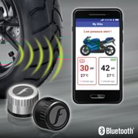 حساس هواء الاطارات من FOBO اسود / رصاصي للراجات ال...