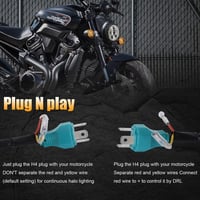 5-3/4 5.75 مصباح امامي اسود/كروم ثلاثي العدسات لدر...