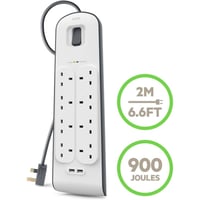 توصيلة بيلكن ب 8 منافذ طاقه ومنفذين USB