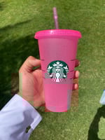 كوب ستاربكس لامع - وردي 710 مل