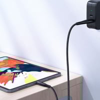 كيبل راف باور يو اس بي الى تايب سي 1 متر - اسود