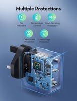 فيش جداري راف باور منفذين PD بقوة 40 واط - اسود