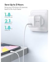 راف باور شاحن جداري بقوة 61 واط بتقنية بي دي - متو...