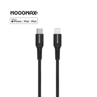 كيبل ايفون منفذ تايب سي قماش اسود معتمد من ابل طول...