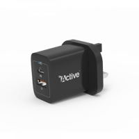 شاحن جداري منفذين صغير بقوة 20 واط - نانو أسود