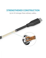 سلك شاحن انكر باورلاين ميكرو يو اس بي 90 سم اسود