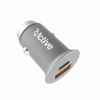 شاحن سيارة باللون الفضي من اكتيف بقوة 30 واط - قو...