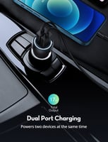 كومبو راف باور شاحن سيارة ، كيبل USB-A الى لايتننق...