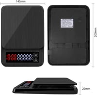 ميزان رقمي مؤقت للقهوة المختصة حتى 3 كيلوغرامات مع...