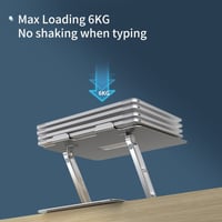 ستاند المونيوم سايجي للابتوب متعدد الوظائف - رصاصي