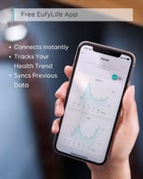 ميزان ذكي يوفي P1 رقمي لاسلكي لقياس الوزن - اسود