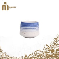 كوب سيراميك بتصميم حجري - 180 مل ازرق و ابيض