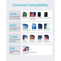 أنكر شاحن لاسلكي حامل باور ويف 2 حامل سنس أسود ذو...