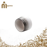 كوب سيراميك بتصميم حجري - 180 مل اسود و ابيض