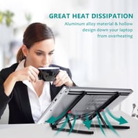 ستاند المونيوم سايجي للابتوب متعدد الوظائف - اسود