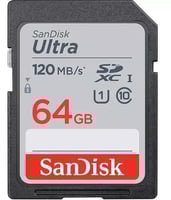 بطاقة ذاكرة سانديسك الترا بسعة 64 جيجا (SDSDUN4-06...