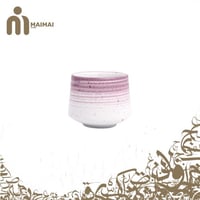 كوب سيراميك بتصميم حجري - 180 مل بنفسجي و ابيض