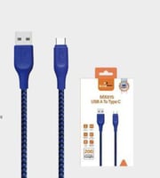 كيبل قماش تابسي موج ماكس بطول 2 متر رصاصي ثلاثه ال...