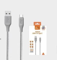 كيبل قماش تابسي موج ماكس بطول 2 متر رصاصي ثلاثه ال...