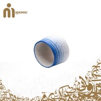 كوب سيراميك بتصميم حجري - 180 مل ازرق و ابيض