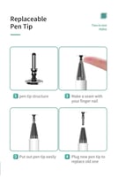 قلم ايباد أبيض يدعم أنظمة الأندرويد -IOS-ويندوز