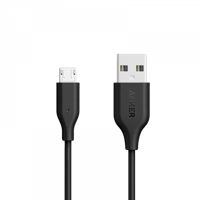 سلك شاحن انكر باورلاين ميكرو يو اس بي 90 سم اسود