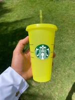 كوب ستاربكس لامع - أصفر 710 مل