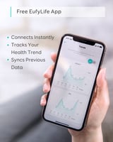 ميزان ذكي يوفي P1 رقمي لاسلكي لقياس الوزن - اسود