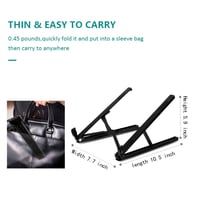 ستاند المونيوم سايجي للابتوب متعدد الوظائف - اسود