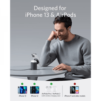 شاحن مغناطيسي لاسلكي انكر ماج جو مع منفذ PD بقوة 2...