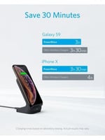 شاحن لاسلكي انكر باورويف مع حامل شحن سريع - اسود