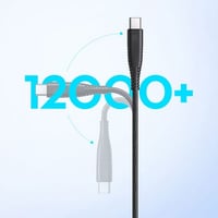 كيبل راف باور يو اس بي الى تايب سي 1 متر - اسود