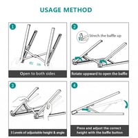 ستاند المونيوم سايجي للابتوب متعدد الوظائف - اسود